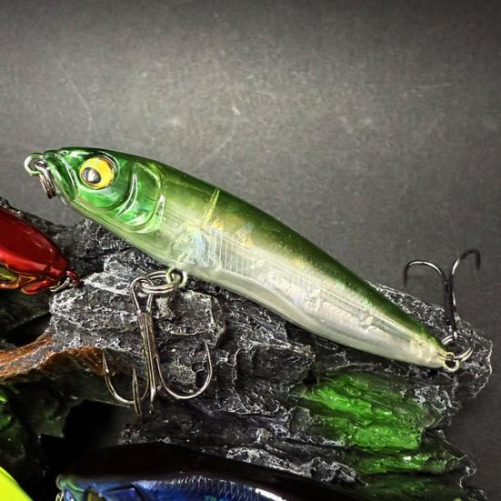 Fishing Lure Artificial Hard Swimbait with Treble Hook Realistic Looking Bright Color Natural Swimming Posture Fake Bait Lure