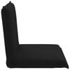 Adjustable Floor Armchair Black Fabric