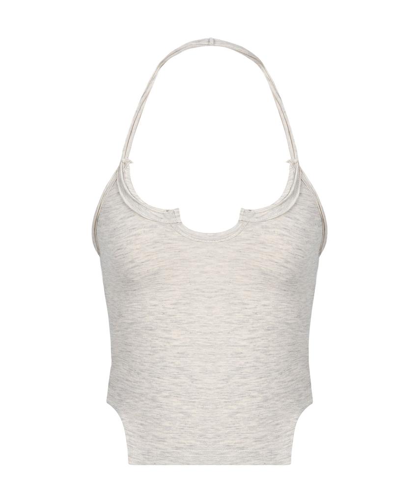 Peullijeunopallou Tia Halter Sleeveless Top (Oatmeal)
