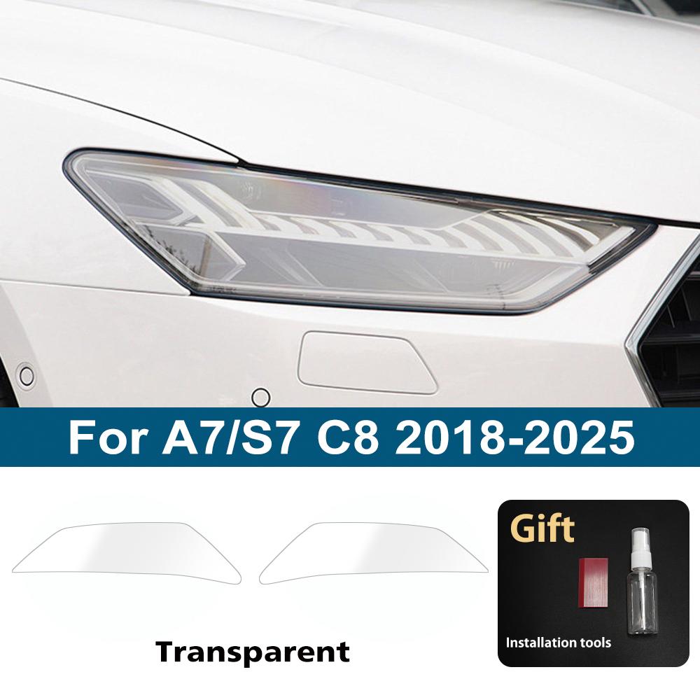 For hot A5/S5 B9 A6/S6 A7/S7 C8 A8/S8 D5 Car Headlight TPU PPF Protective Film Pre Cut Smoke Black Vinyl Wrap Anti-Scratch Film