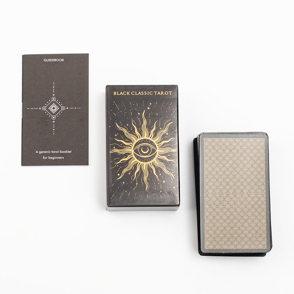 Black Classic Tarot Cards Deck 78pcs Fortune-Telling Game for Family Gatherings Board Games