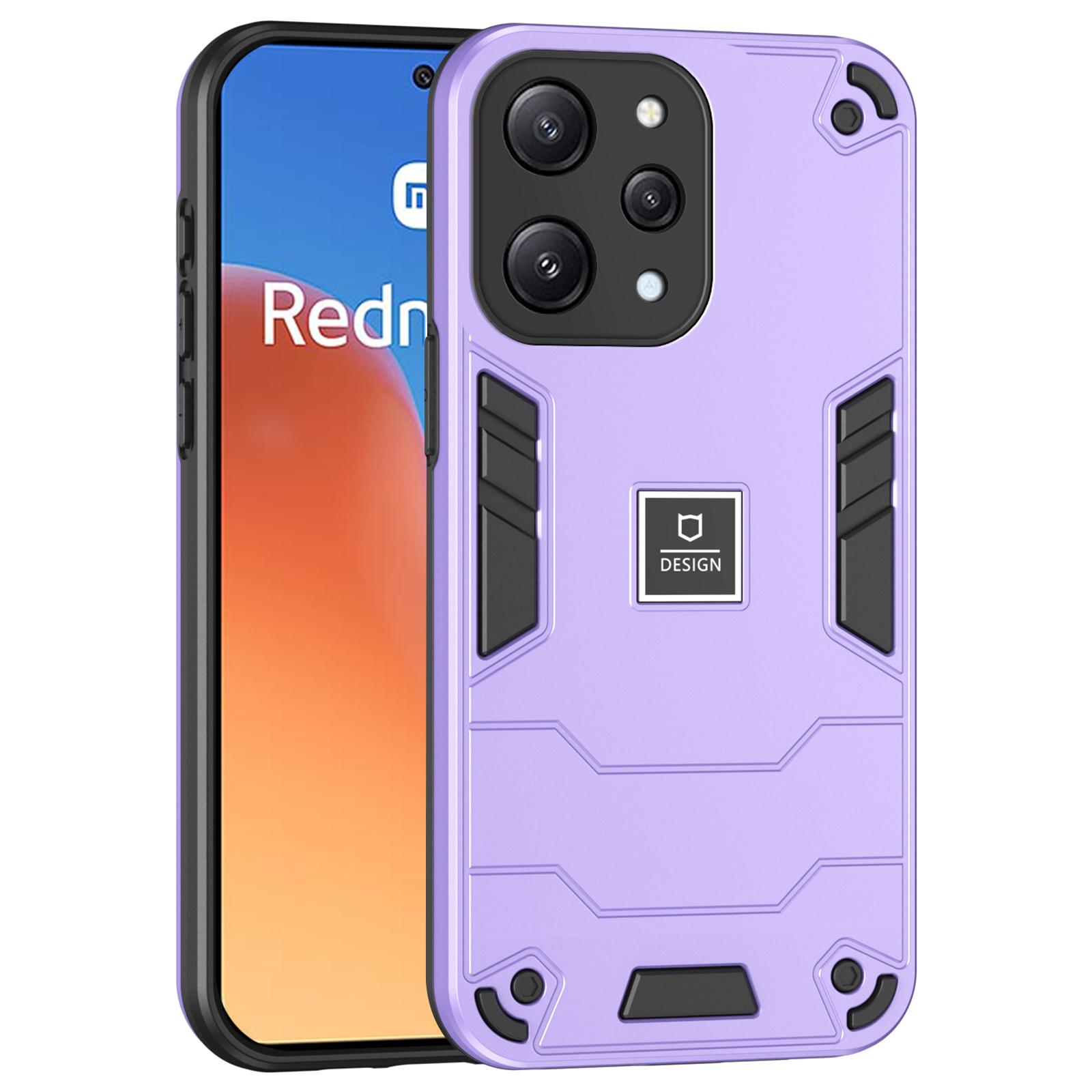 

For Xiaomi Redmi 12 4G/5G (Global) Case PC+TPU Phone Cover 2 in 1 Heavy Duty Purple