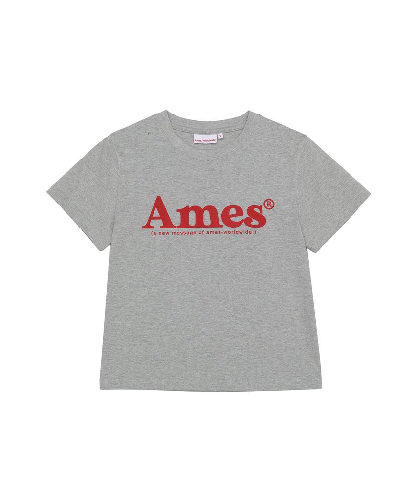 AMES-WORLDWIDE Basic Logo Tee Gray