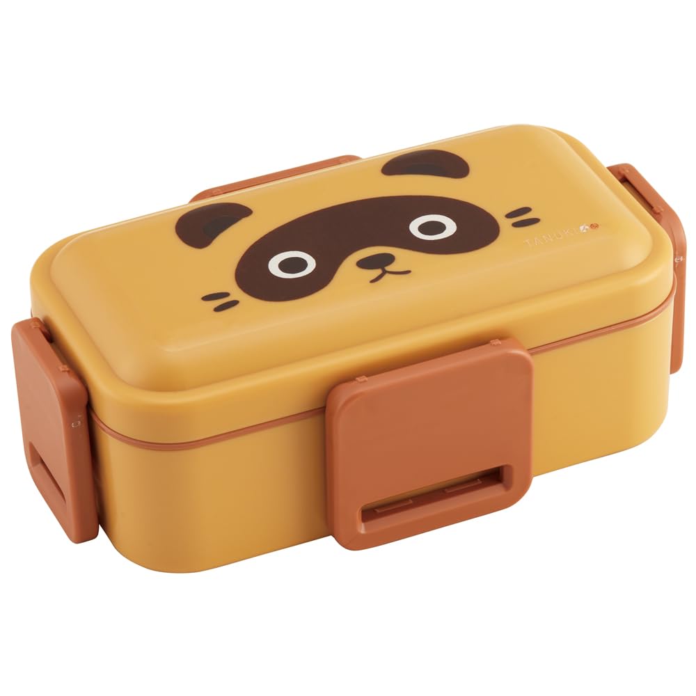 Skater Tanuki Bento Soft Made In Box, 600ml, Antibacterial, Filling, Dome-Shaped Lid, Two-Tier, Women's, Japan, PFLW4AG-A