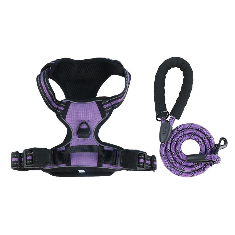 Reflective No-Pull Dog Harness and Leash Set for Large Dogs