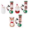 3pcs Xmas Tree Pet Chew Toy Ball Christmas Santa Pet Toy Festive Puppy Biting Toy  Large Dogs
