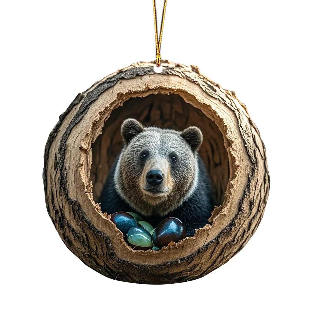 New Acrylic Flat Animal Christmas Ornaments - Perfect Tree and Festival Decorations Gift