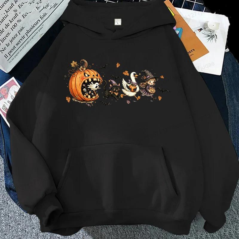 Cute Halloween Hoodies,vintage Cartoon Pumpkin Sweatshirts,witch Graphic Tracksuits,black Cat Duck Halloween Hoodies,spooky Tops