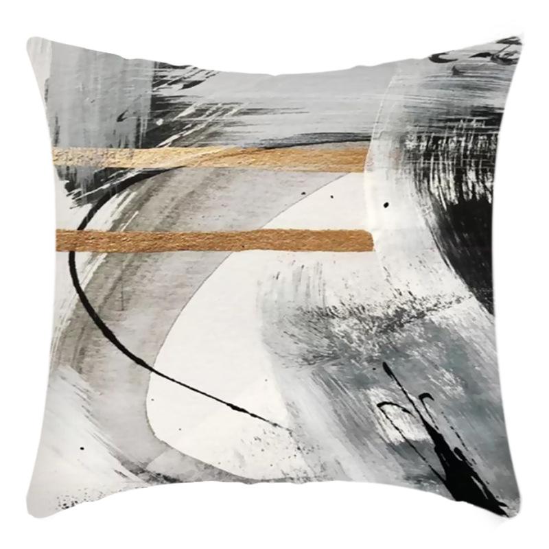 New Light Luxury Series Painted Print Splash Ink Print Pillow Case Home Sofa Cushion Cover