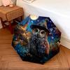 1 PC Automatic Folding Umbrella - Owl Pattern, Portable & Foldable Design with 8 Ribs, Christmas Birthday Gifts