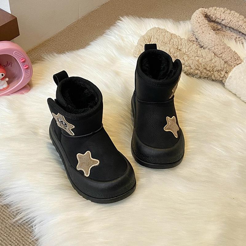 

Children s Star Snow Boots, New Winter Model for Older Kids, Outdoor Snow Boots for Boys, Soft Sole Cotton Shoes for Girls 37 чорний