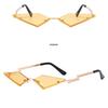 Trendy Rimless Metal Triangle Sunglasses - Fashionable European American Style 3491