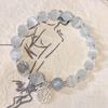 White Cat's Eye Stone Retro Grey Moonstone Bracelet - Women's Mori Style, Fairy-Inspired Niche Design