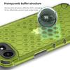 KEYSION Shockproof Armor Case for iPhone 16e Soft Silicone+PC Transparent Honeycomb Phone Back Cover for iPhone 16e 2025