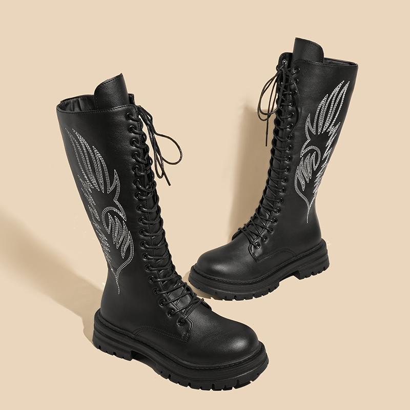 Fashion 2025 Fall/Winter New Inside Heightened High Boots Women's Knee-Free Platform High Boots