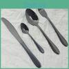 Knife Fork Tea Spoon 4pcs Tableware Black Cutlery Set High Quality Stainless Steel Dinnerware Home Kitchen Flatware Silverware