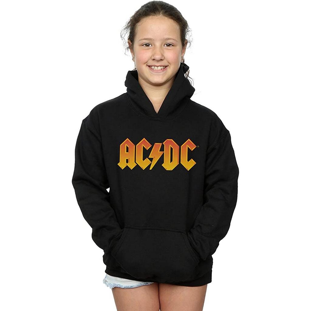 AC/DC Womens/Ladies Fire Logo Hoodie