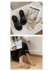 New Fashionable Women’s Solid Color Cross Sandals: Comfortable Non-Slip Soft Sole Summer Casual Slippers