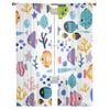 Cartoon Animals Fish Coral Shells Tulle Curtains for Living Room Sheer Curtain for Bedroom Kitchen Blinds Voile Curtains