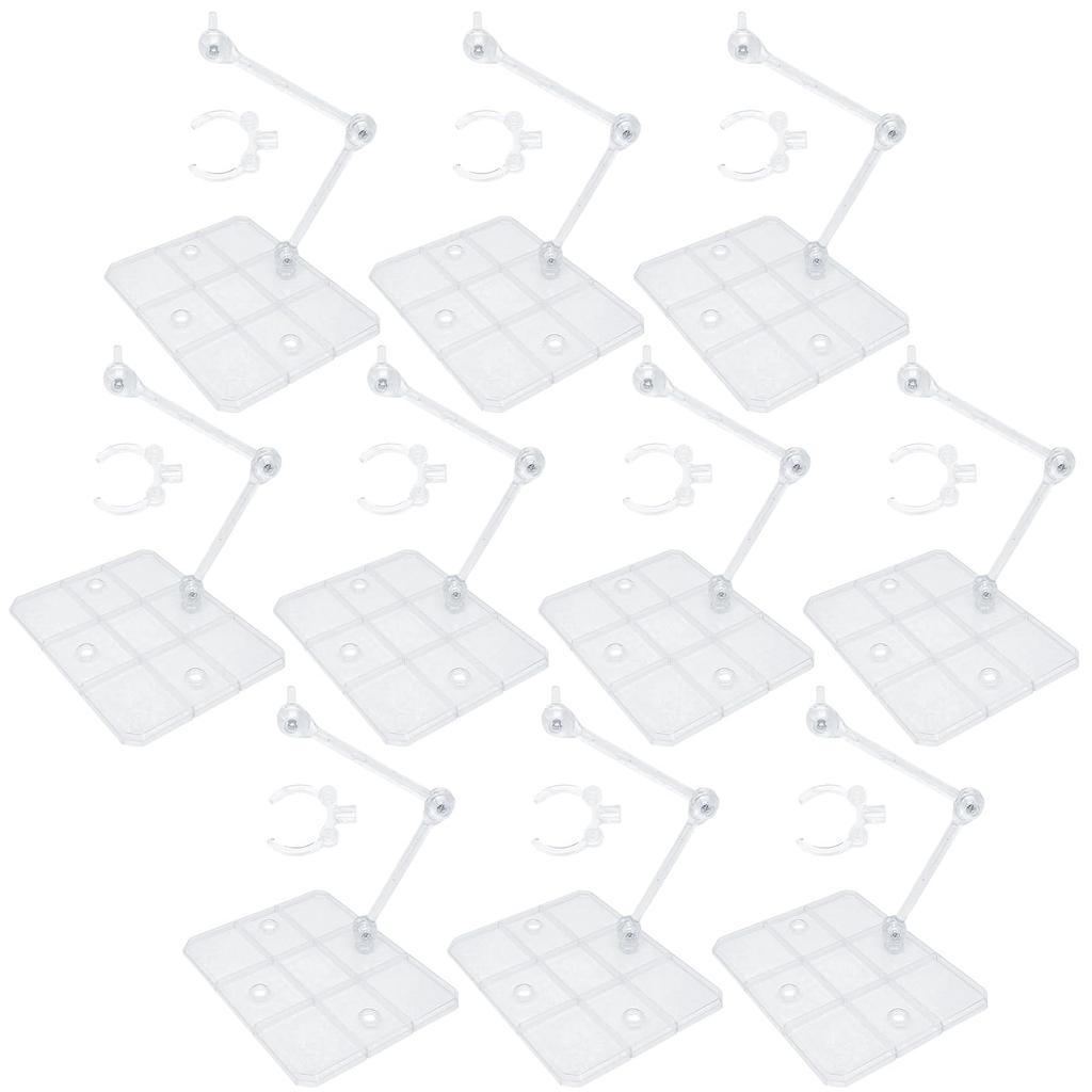 TOBEYA Action Universal Figure Stand for Plastic 3mm Figure Display HG RG Clear 10 Pieces Base, Models, Axis, Base, Base, 1/144 Color,