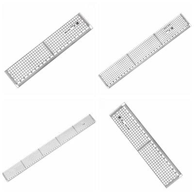 20 30 50cm Students Ruler PVC Grid Straightedge Transparent Ruler Board  Sewing Drawing