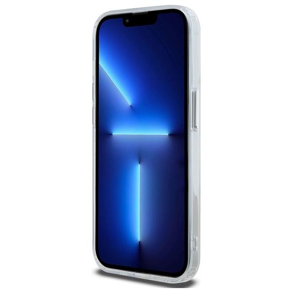 Karl Lagerfeld Klhmp14Lhlschh Iphone 14  Pro 6.1 Biały/White Hardcase Iml Metal Choupette Head Magsafe