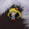 Anime Enchanting Japanese Princess Night Dress Brooch Cute Cartoon Badge Metal
