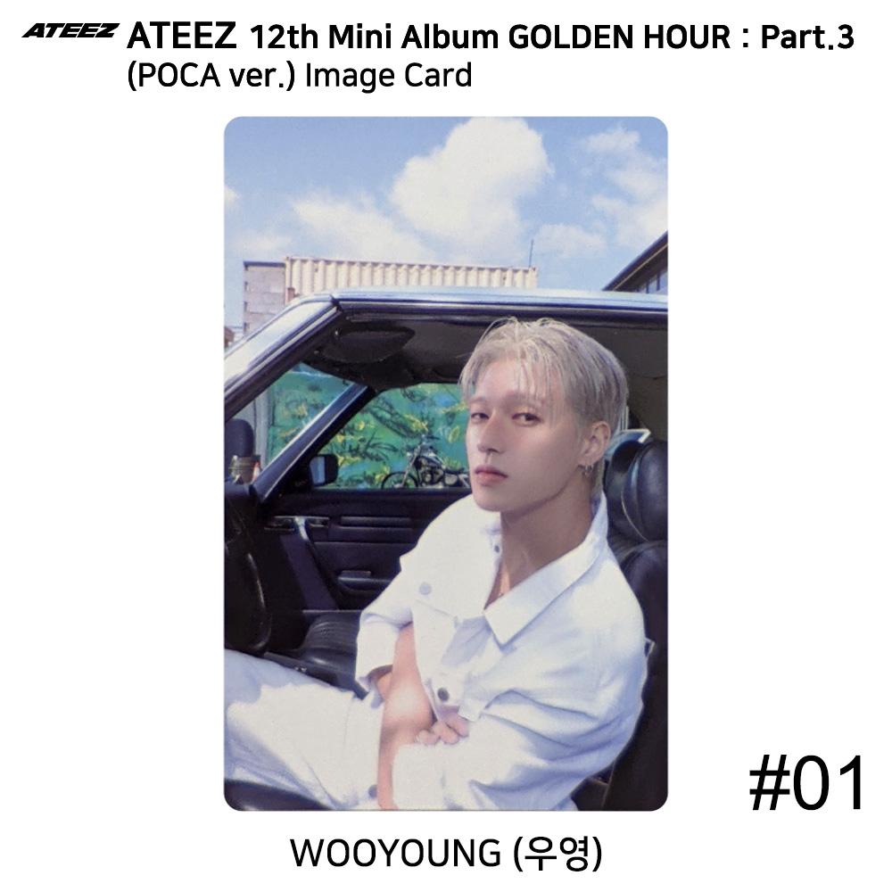 

ATEEZ 12-й мини-альбом Golden Hour Part.3 версия POCA. Официальная фотокарточка QR-карта Wooyoung - Image #1