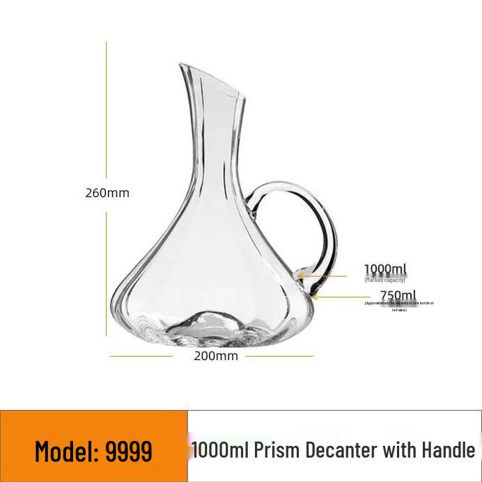 Premium Quick-Use Crystal Glass Wine Decanter with Lid