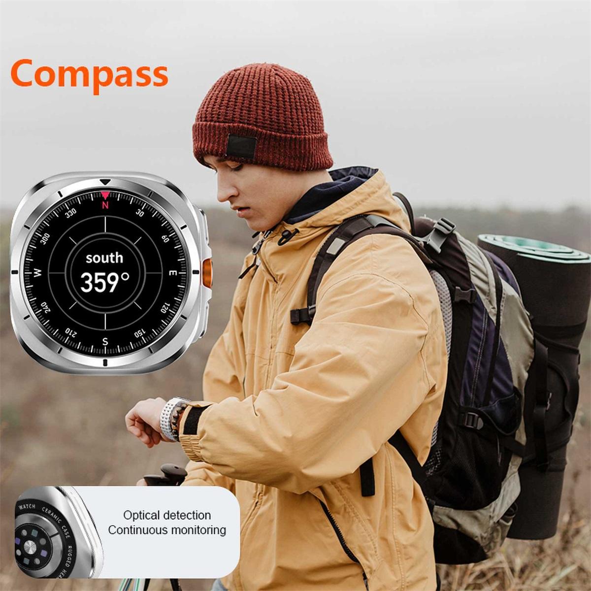 SACOSDING Bluetooth Call Watch Ultra New GPS Track Smart Watch Men Women Amoled Always — фото 4
