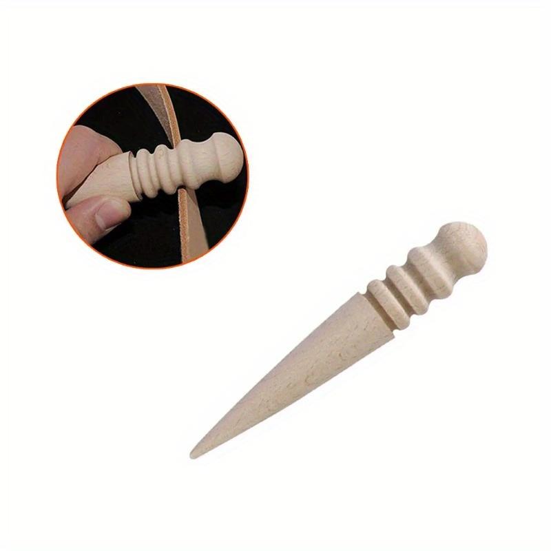 2pcs Wood Polishing Rod, Leather Edge Bonding, Polishing Tool, Diy Manual Polished Edge Leather Craft Working Tool Craft Kit