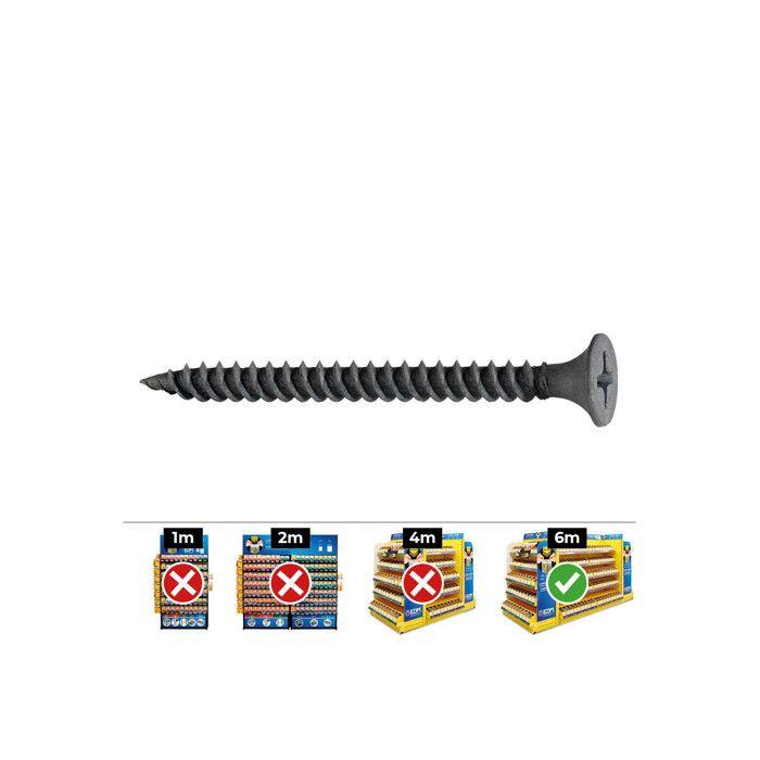 Vis Plaque-metal Pladur Din Ssf 3,9x65 Fosfat. Boîte 500 Uni. Celo