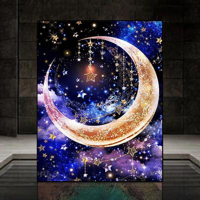 5D Diy Diamant Malerei Nacht Sternenhimmel Mond Kreuzstich Set voller Diamant Stickerei Mosaik Kunst Bild von Strass Dekor Geschenk
