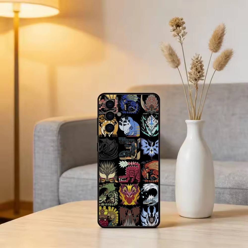 

M-Monster M-Wild H-Hunter Phone Case Black Silicone Soft For Samsung S25,S24,S21,S22,S23,S30,Ultra,S20,Plus,Fe,Lite Samsung S25ULTRA