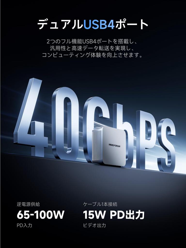 MINISFORUM AI M1 Mini Intel Core Ultra 9 Intel Arc 140T OCulink Port for External GPU DDR5 64GB To 2TB HDMI DP USB 4 X 2 7 LAN Pro-285H PC, 285H, GPU,