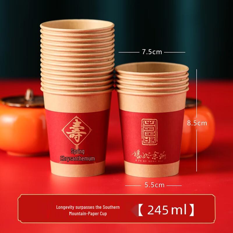 Shangqi Longevity Celebration Disposable Paper Dinnerware