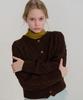 Camino Cable Knit Cardigan Brown
