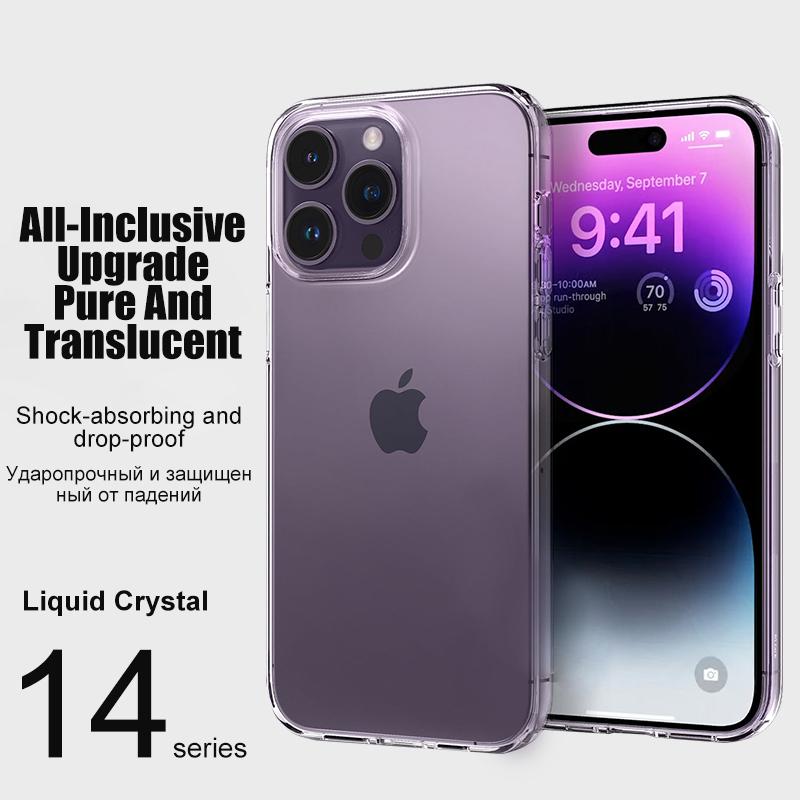 Transparent Phone Case For iPhone 14 11 12 13 15 Pro Max Clear Silicone Cases For iPhone 15 14 12 13 Mini XR X XS 8 7 Plus Cover