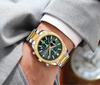 CURREN 8490 Men's Square Multifunctional Waterproof Wristwatch with Calendar Feature