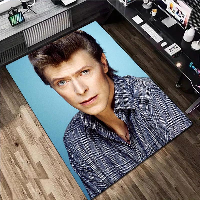 David Bowie Teppich Büro Dekorativer Teppich Für Wohnzimmer Schlafzimmer Fußmatte Bodenläufer Computerstuhl Bereichsteppich perfektes Weihnachtsgeschenk