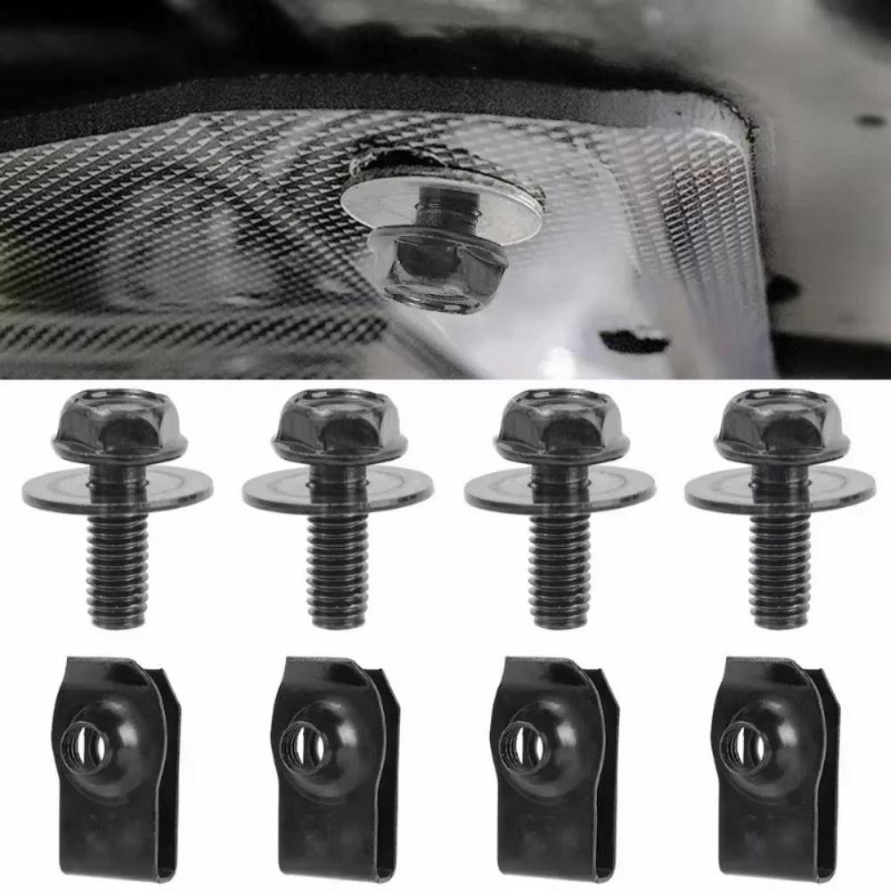 New Self-tapping Automotive U-Nut Clip M6 Metal Screw Fasteners Car Body Bolts Underhood Splash Guard