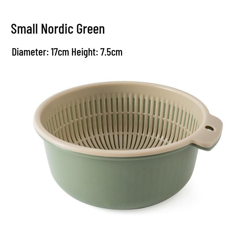 Extra Large Double-Layer Drain Basket for Kitchen & Vegetables