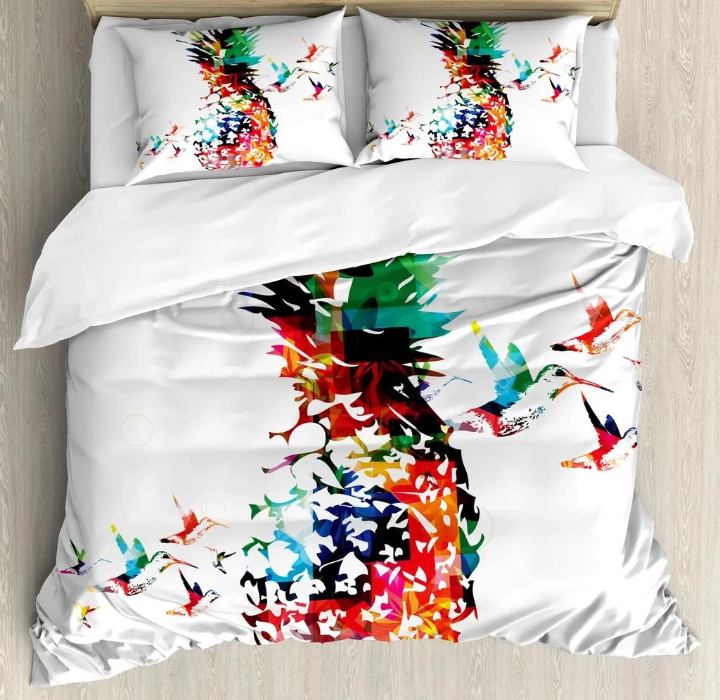 Pineapple Duvet Cover Set Black Gold Pineapple Bedding Set Polka Dot Comforter Cover Boys Girls Luxury Quilt Cover Full Queen
