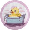 Cartoon Yellow Duck Round Rug Washable Area Rugs Indoor Circle Door Mat Soft Non-Slip Carpet for Living Room Bedroom Dining