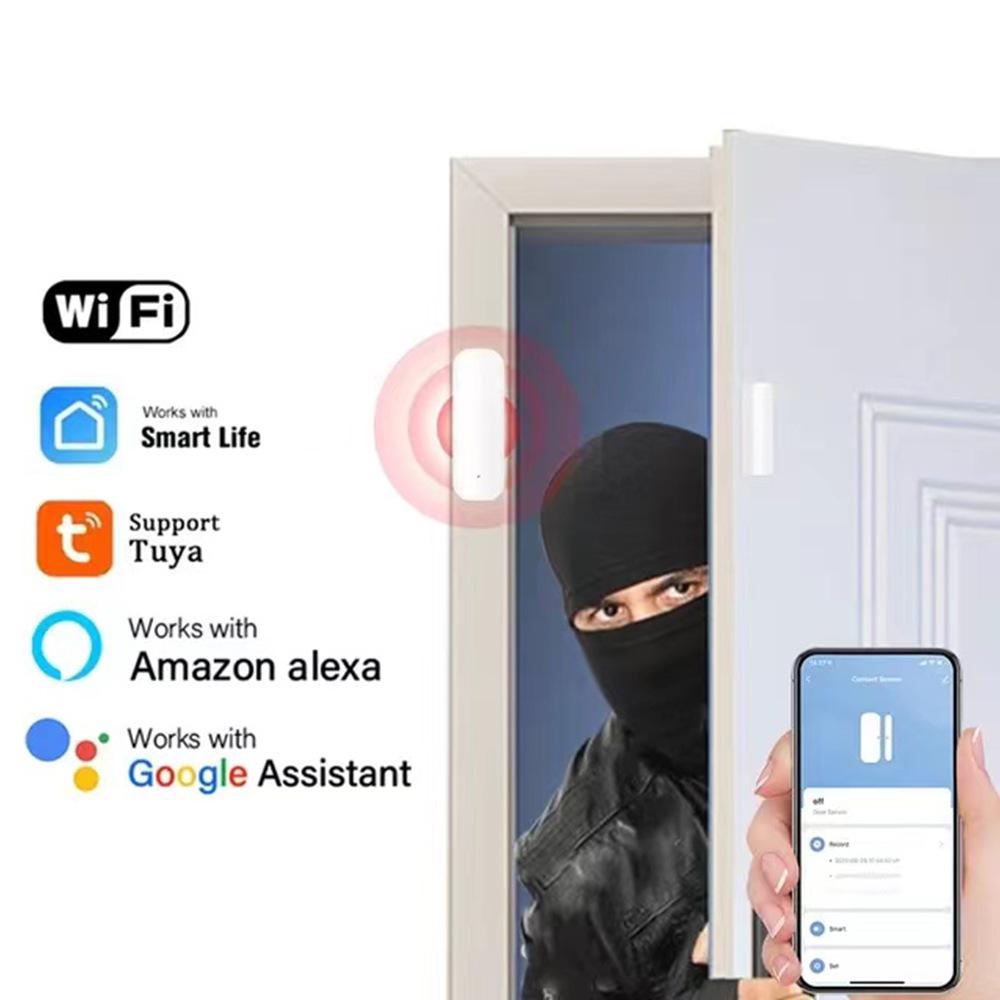 Graffiti Zigbee Smart Door/Window Sensor with Wifi & Alexa PIR Alarm