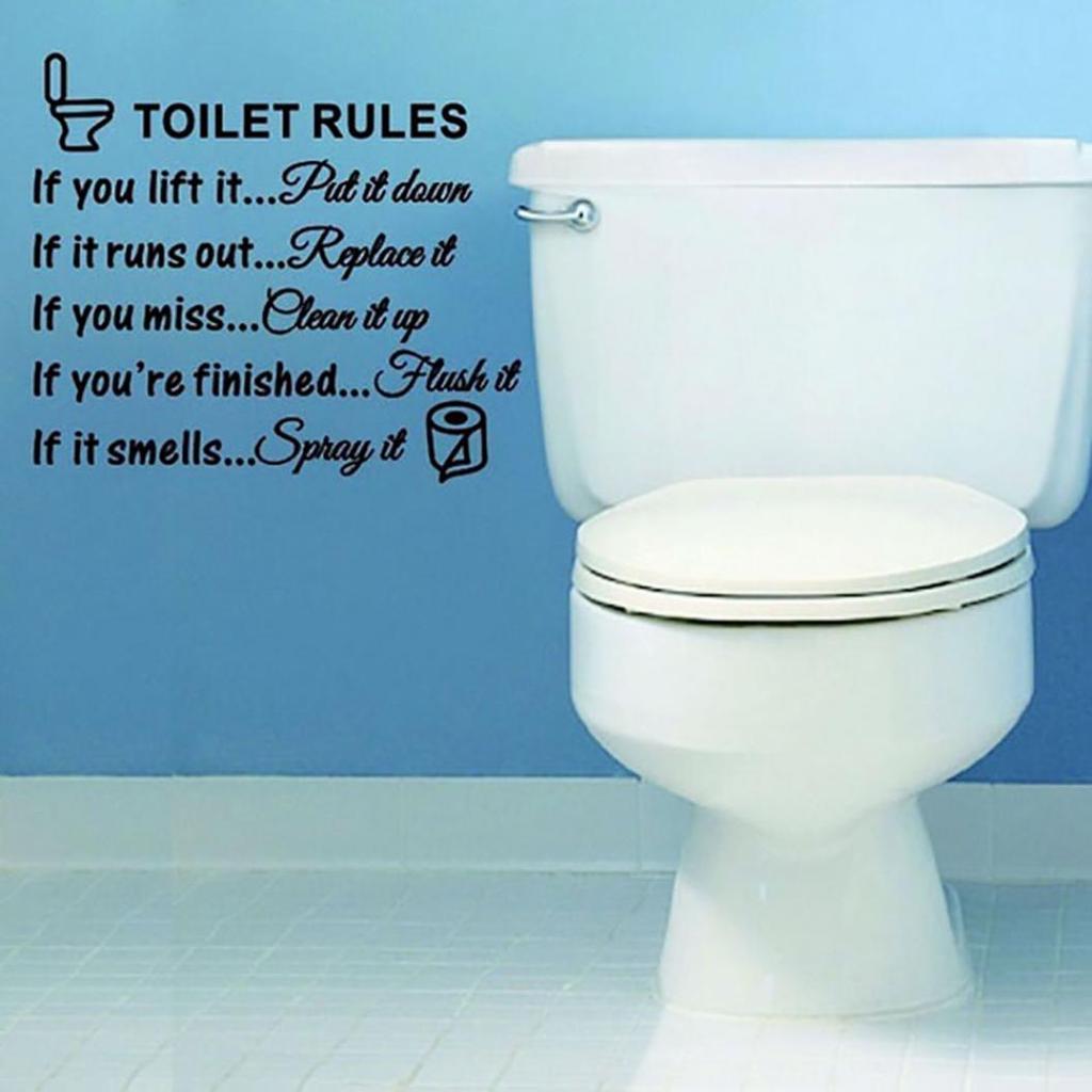 Removable Toilet Stickers Decorative Supplies Cartoon Pattern No Smells Decals