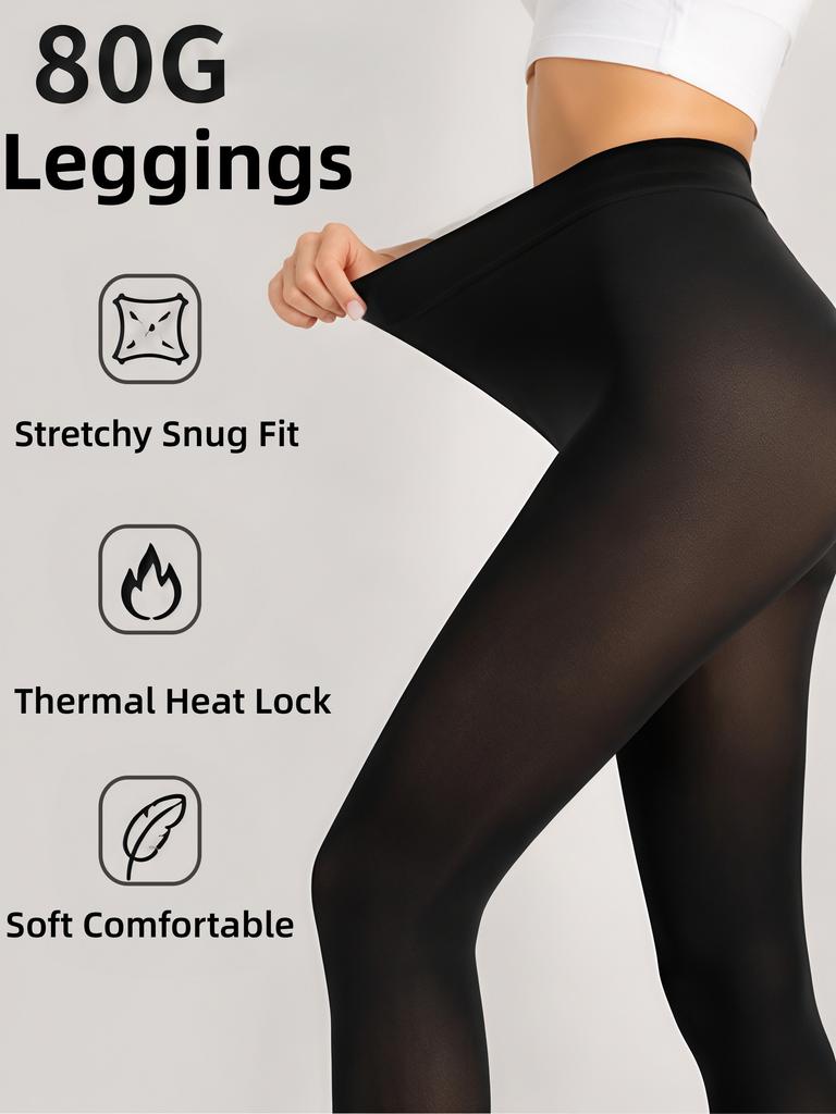 80G Lightweight Black Footed Tights High Waist High Stretch Comfortable Breathable Seamless Pants For Daily Commuting