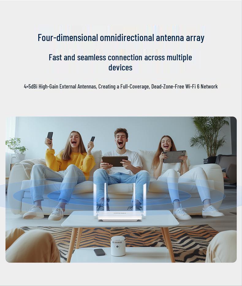 COMFAST CF-WR631AXV2 Dual-Band WiFi 6 Mesh Gigabit Router, 3000M Wireless