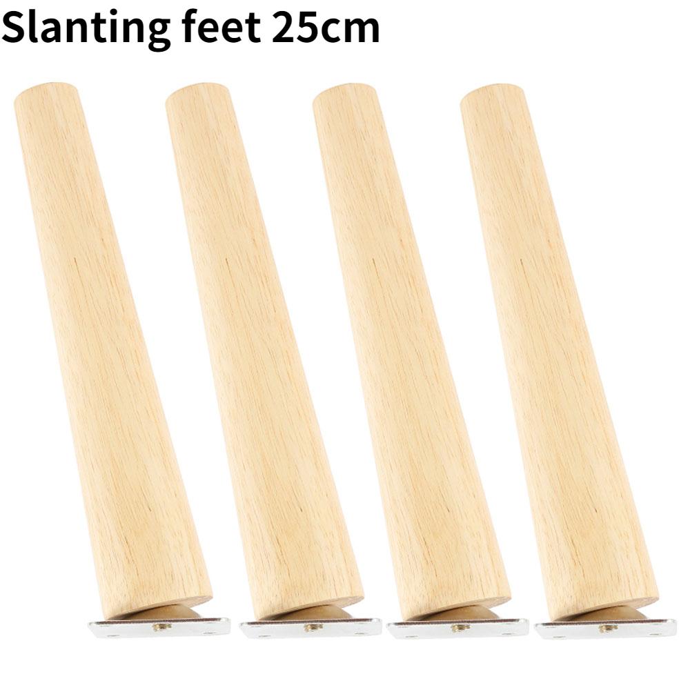 

4Pcs Height 8/15/20/25 CM Solid Wood Furniture Leg, Inclined Cone Sofa Bed Cabinet Table And Chair Replacement Feet Sloping Feet