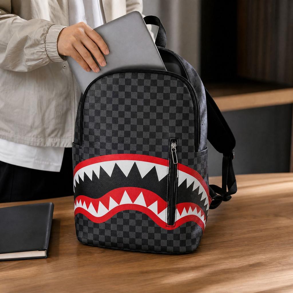 Fashion Unisex Student Backpack with Large Capacity, Casual Daypack for School and Commuting